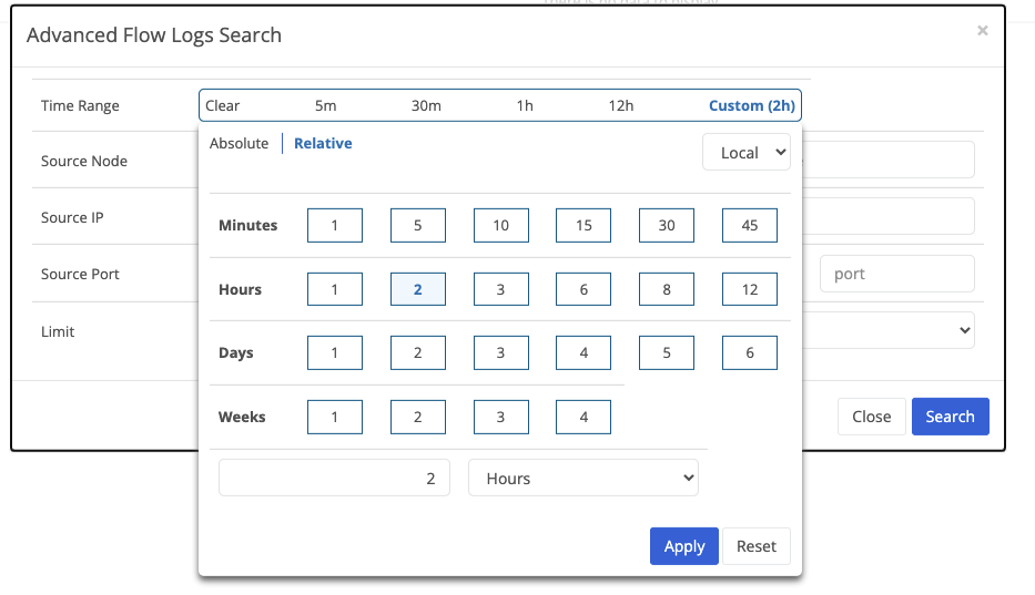 Time Range Selector